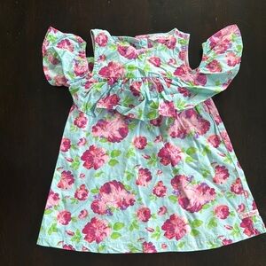 Ruffle Butts Pink and Green Floral Dress